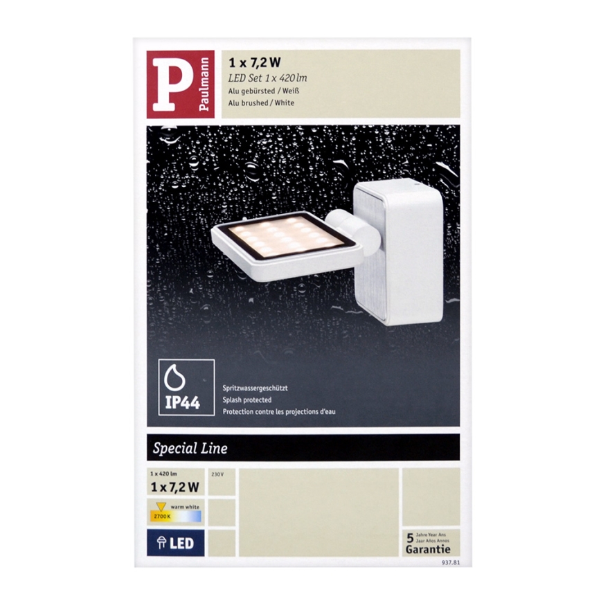 Paulmann 93781 - LED/7,2W IP44 Sieninis vonios šviestuvas SPECIAL LINE 230V