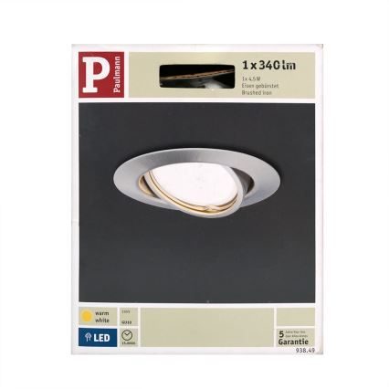 Paulmann 93849 - LED-GU10/4,5W/230V Įleidžiamas šviestuvas PREMIUM LINE 230V