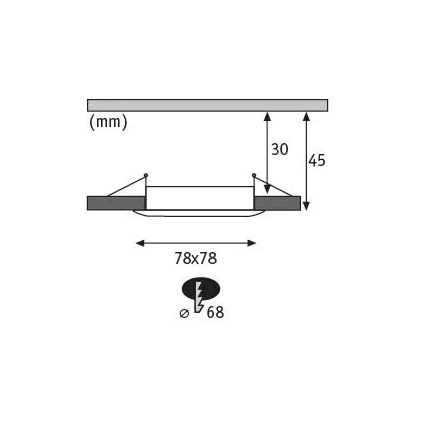 Paulmann 93895 - KOMPLEKTAS 3xLED/6W IP44 Pritemdomas įleidžiamas lubinis vonios šviestuvas NOVA 230V