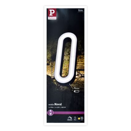 Paulmann 93933 - LED/6W IP44 Pritemdomas nešiojamas lauko šviestuvas MOVAL 230V