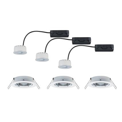 Paulmann 93942 - KOMPLEKTAS 3xLED/6,8W IP23 Pritemdomas įleidžiamas lubinis vonios šviestuvas COIN 230V