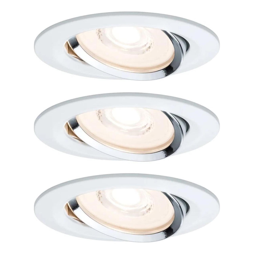 Paulmann 93942 - KOMPLEKTAS 3xLED/6,8W IP23 Pritemdomas įleidžiamas lubinis vonios šviestuvas COIN 230V