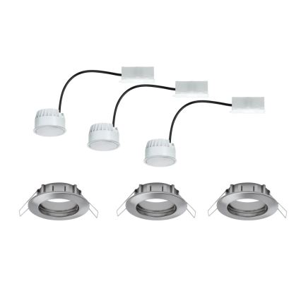 Paulmann 93976 - KOMPLEKTAS 3xLED/6,8W IP44 Įleidžiamas vonios šviestuvas COIN 230V