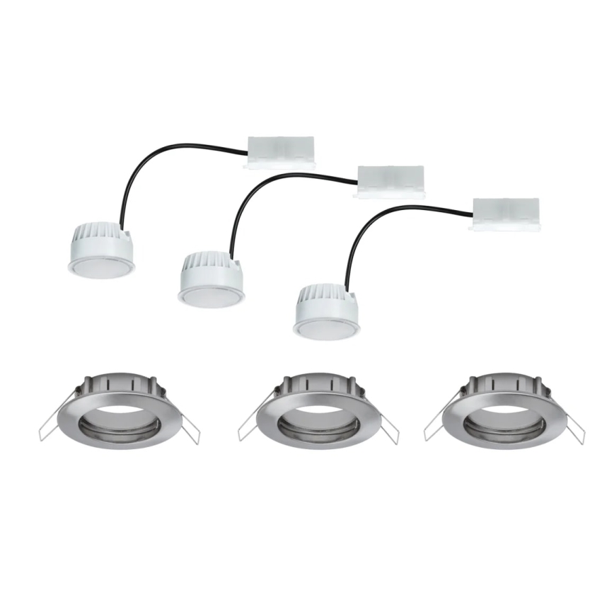Paulmann 93976 - KOMPLEKTAS 3xLED/6,8W IP44 Įleidžiamas vonios šviestuvas COIN 230V