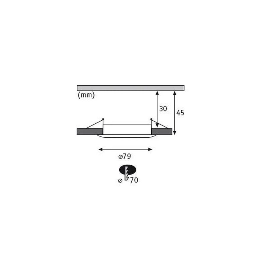Paulmann 93976 - KOMPLEKTAS 3xLED/6,8W IP44 Įleidžiamas vonios šviestuvas COIN 230V