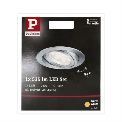 Paulmann 93983 - LED/6,8W IP23 Vonios įleidžiamas šviestuvas COIN 230V