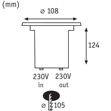 Paulmann 93992 - LED GU10/3,5W IP67 Lauko įleidžiamas šviestuvas SPECIAL 230V