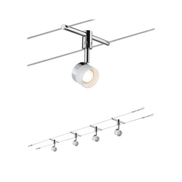 Paulmann 94080 - KOMPLEKTAS 4xLED/4,8W Akcentinis šviestuvas bėgių sistemai STAGE 230V blizgus chromas