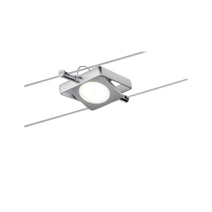 Paulmann 94107 - Rinkinys 4xLED/4,3W Komplektinė lynų sistema MAC 230V matinis chromas