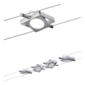 Paulmann 94107 - Rinkinys 4xLED/4,3W Komplektinė lynų sistema MAC 230V matinis chromas