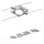 Paulmann 94107 - RINKINYS 4xLED/4,3W taškiniai šviestuvai kabelinei MAC sistemai, 230V, matinis chromas
