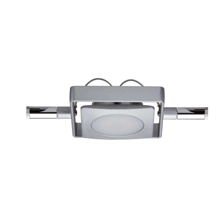 Paulmann 94107 - RINKINYS 4xLED/4,3W taškiniai šviestuvai kabelinei MAC sistemai, 230V, matinis chromas