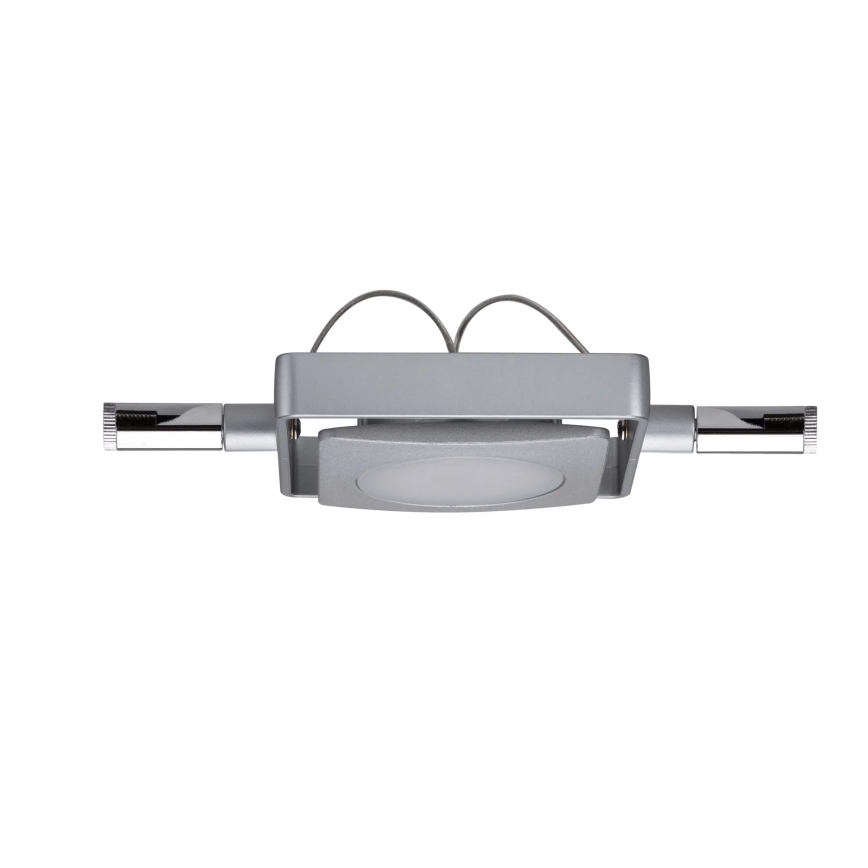Paulmann 94107 - RINKINYS 4xLED/4,3W taškiniai šviestuvai kabelinei MAC sistemai, 230V, matinis chromas