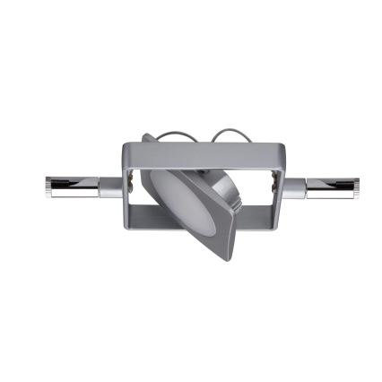 Paulmann 94107 - RINKINYS 4xLED/4,3W taškiniai šviestuvai kabelinei MAC sistemai, 230V, matinis chromas