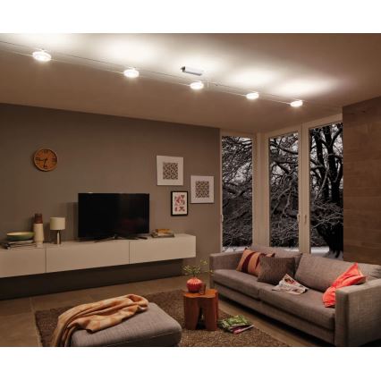 Paulmann 94109 - Komplektas 5xLED/4,3W Pilna MAC 230V vielinė apšvietimo sistema, balta