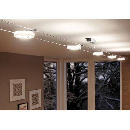 Paulmann 94109 - Komplektas 5xLED/4,3W Pilna MAC 230V vielinė apšvietimo sistema, balta