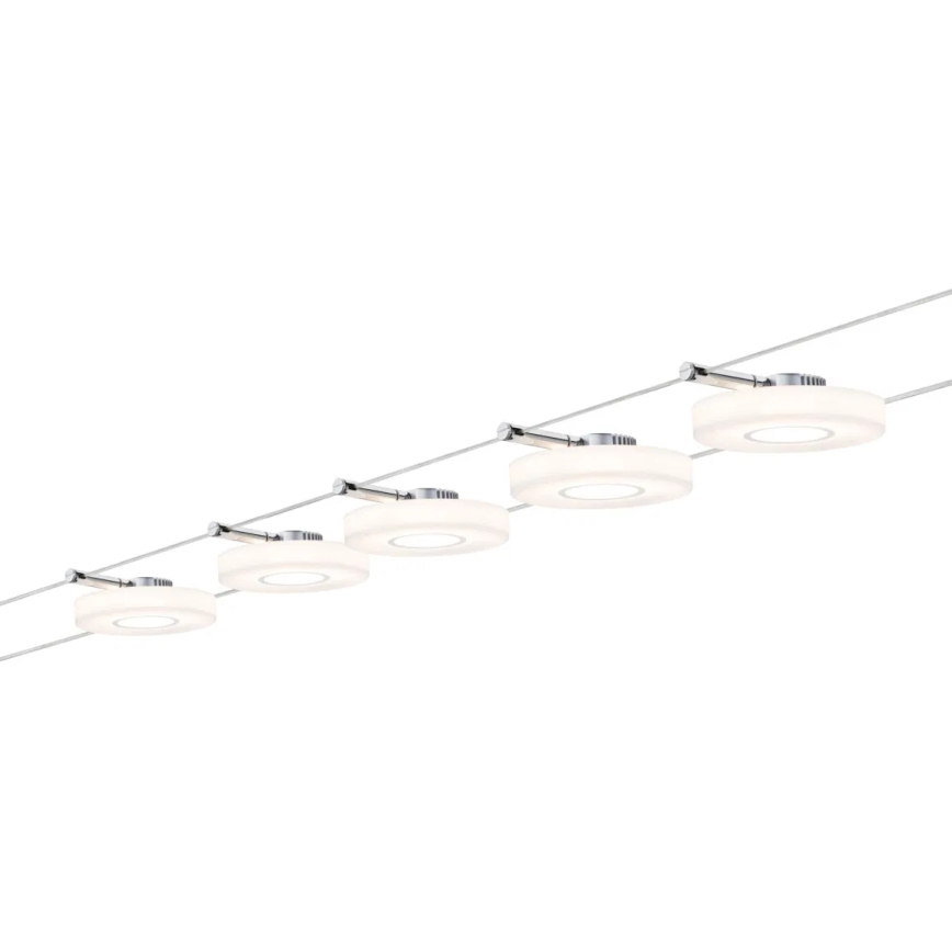 Paulmann 94109 - Komplektas 5xLED/4,3W Pilna MAC 230V vielinė apšvietimo sistema, balta
