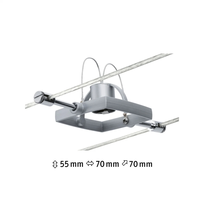 Paulmann 94132 - 1xGU5,3/10W Akcentinis šviestuvas bėgių sistemai MAC 12V matinis chromas