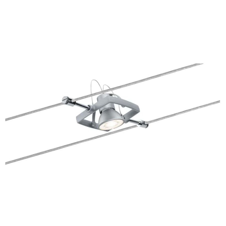 Paulmann 94133 – komplektas 5 × GU5.3/10 W, pilna MAC kabelinė apšvietimo sistema 230 V, matinis chromas