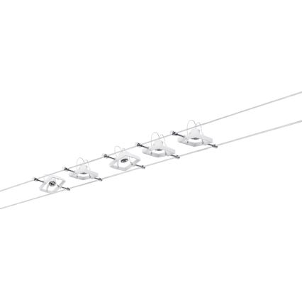 Paulmann 94134 - Rinkinys 5x GU5.3/10W, pilna MAC kabelinė sistema 230V, balta
