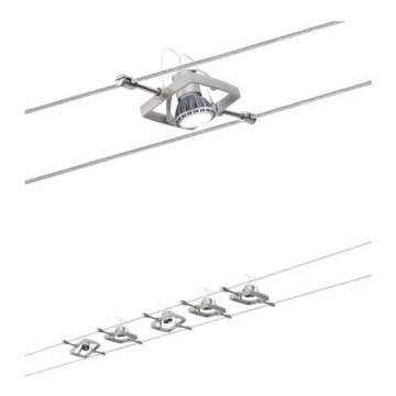 Paulmann 94134 - RINKINYS 5xGU5,3/10W Taškinis šviestuvas kabelinės sistemos MAC 230V baltas
