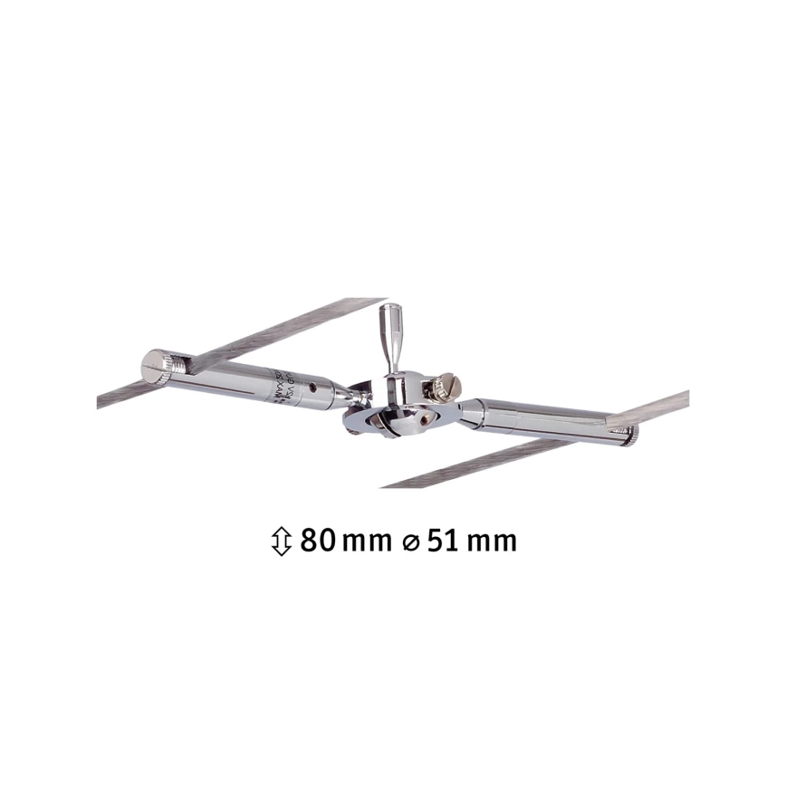 Paulmann 94147 - 1xGU5,3/10W Taškinis šviestuvas kabelinei sistemai TOGO 12V, matinis chromas