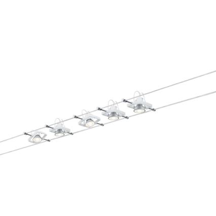Paulmann 94149 - KOMPLEKTAS 5xGU5,3/10W Akcentinis apšvietimas pakabinamai sistemai TECH 230V balta