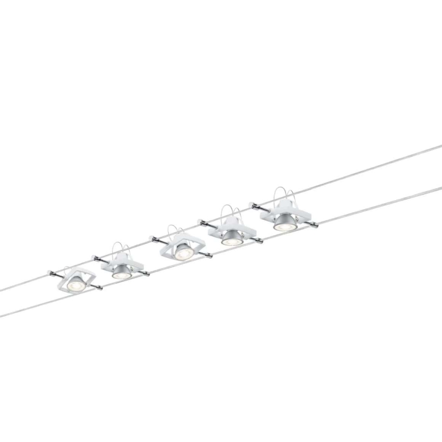 Paulmann 94149 - KOMPLEKTAS 5xGU5,3/10W Akcentinis apšvietimas pakabinamai sistemai TECH 230V balta