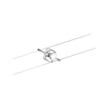 Paulmann 94152 - 7xGU5,3/10W komplektas, pilna MAC 230V kabelinė sistema, matinis chromas