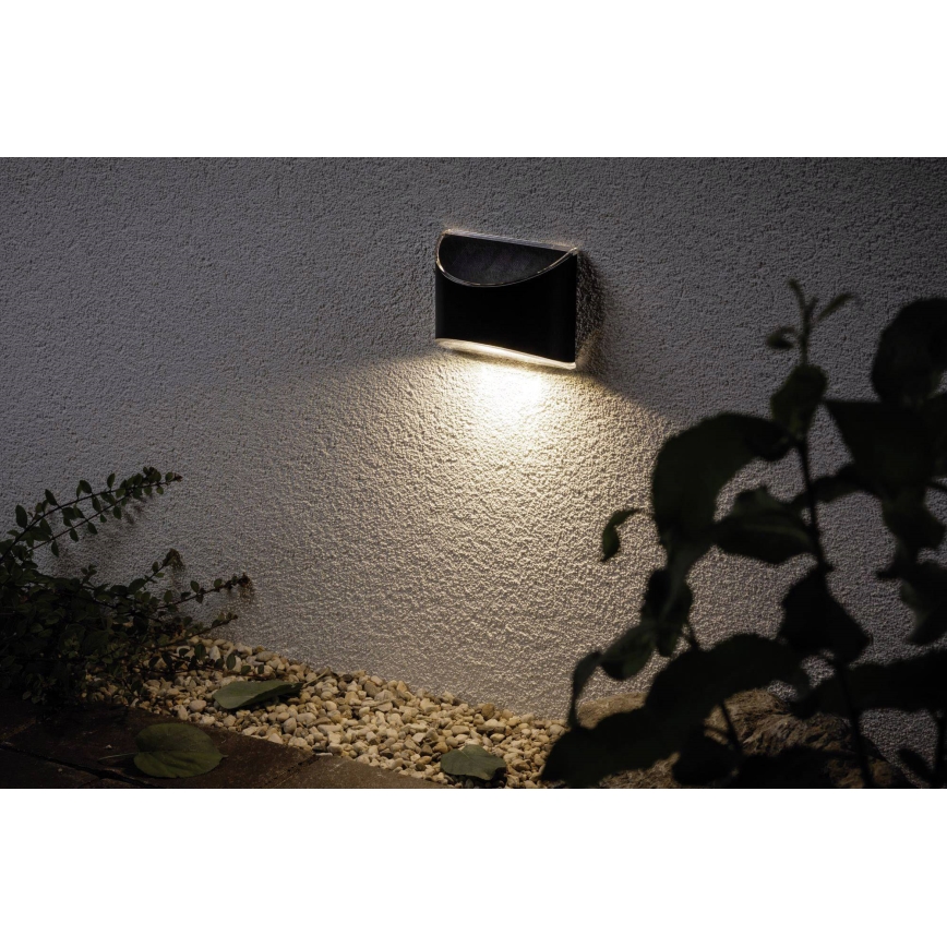 Paulmann 94233 - LED/0,05W IP44 Saulės energija įkraunamas sieninis šviestuvas ELLIOT 1,2V 400 mAh