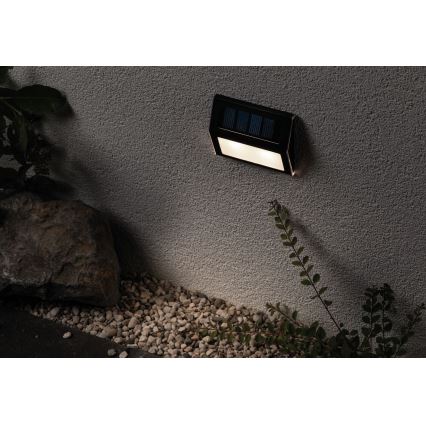 Paulmann 94234 - LED/0,05W IP44 Lauko šviestuvas, įkraunamas saulės energija su jutikliu DAYTON 1,2V 400 mAh