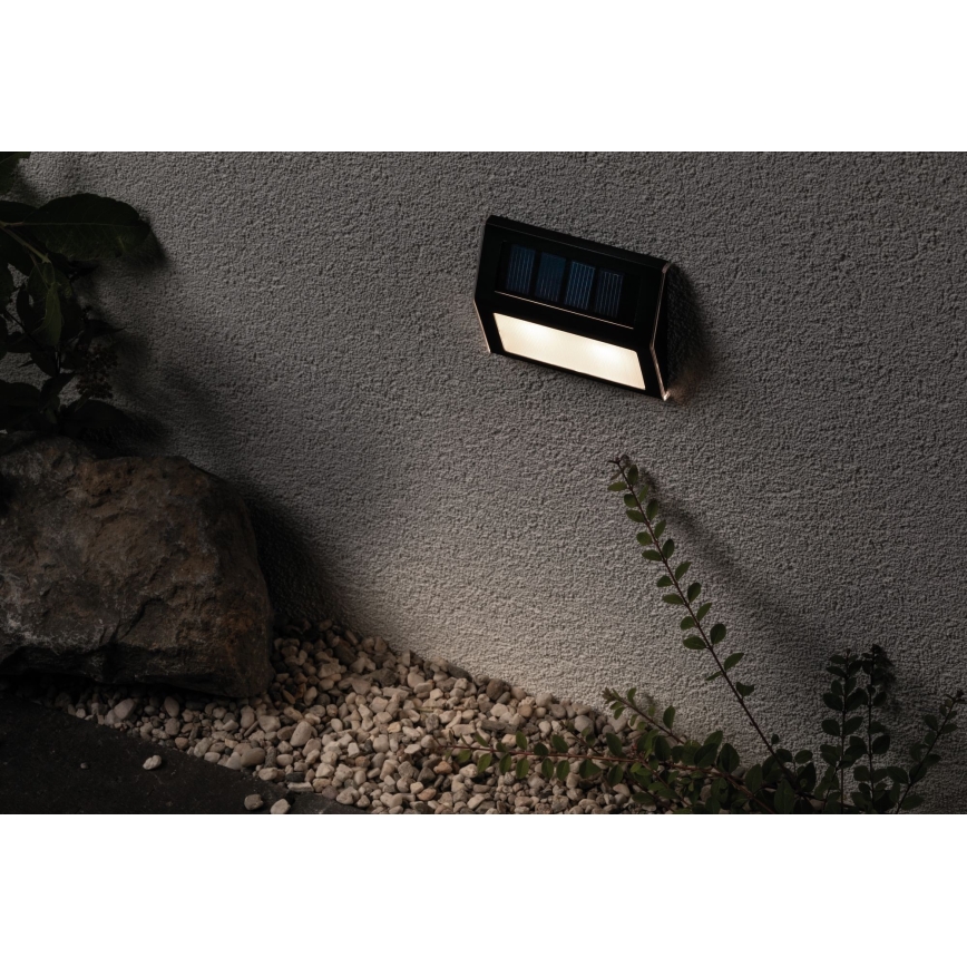 Paulmann 94234 - LED/0,05W IP44 Lauko šviestuvas, įkraunamas saulės energija su jutikliu DAYTON 1,2V 400 mAh