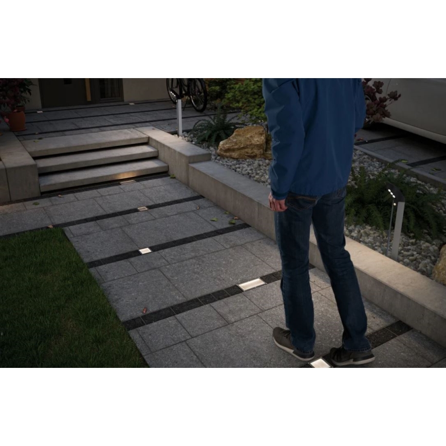 Paulmann 94238 - LED/0,7W IP67 Saulės energija įkraunamas šviestuvas įvažiavimui ARON 3,7V 650 mAh
