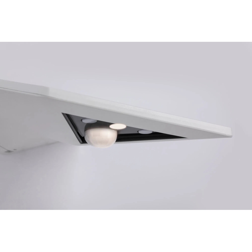 Paulmann 94244 - LED/1,2W IP44 saulės sieninis šviestuvas su jutikliu YOKO 3,7V 1800 mAh balta