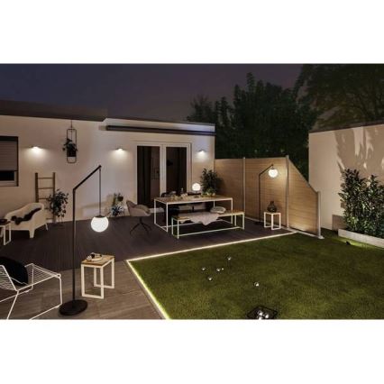 Paulmann 94246 - LED/1,2W IP44 Lauko šviestuvas, įkraunamas saulės energija su jutikliu RYSE 3,7V 1800 mAh