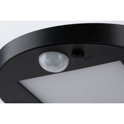 Paulmann 94249 - LED/1,2W IP44 Lauko saulės lempa su jutikliu RYSE 3,7V 1800 mAh