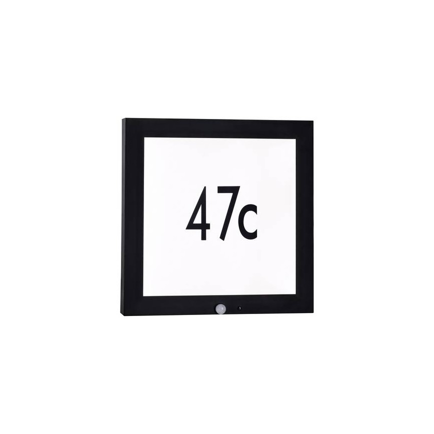Paulmann 94255 - LED/13W IP44 Namų numeris su jutikliu 230V