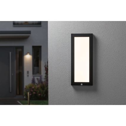 Paulmann 94256_1 - LED/10W IP44 Lauko lubinis šviestuvas su jutikliu 230V
