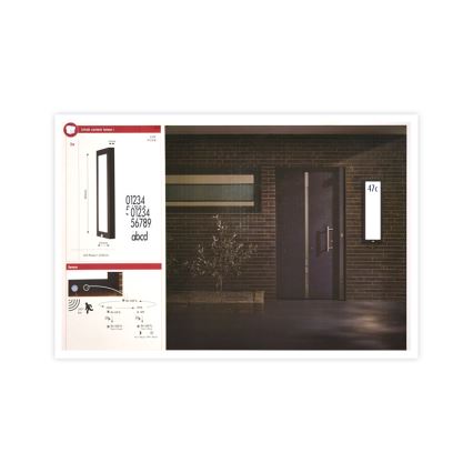 Paulmann 94257_1 - LED/19W IP44 Lauko lubinis šviestuvas su jutikliu 230V