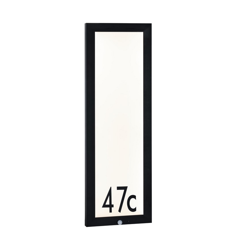 Paulmann 94257 - LED/19W IP44 Namo numeris su jutikliu  230V