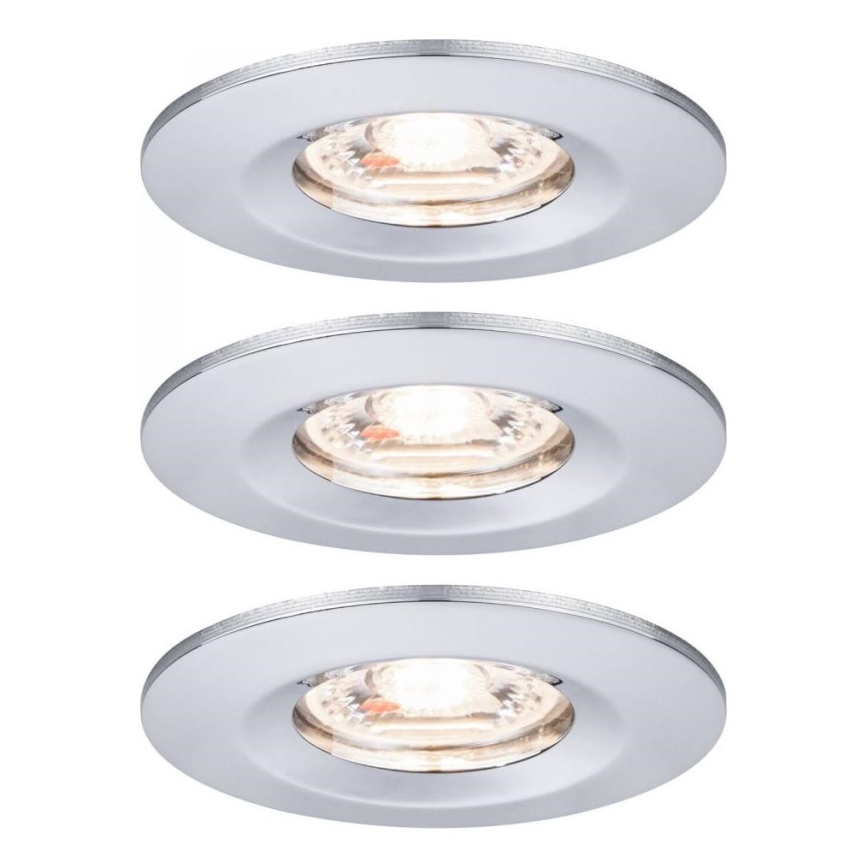 Paulmann 94303 - KOMPLEKTAS 3xLED/4W IP44 Įleidžiamas vonios šviestuvas COIN 230V