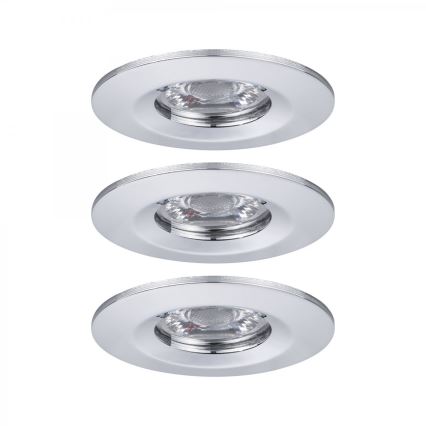 Paulmann 94303 - KOMPLEKTAS 3xLED/4W IP44 Įleidžiamas vonios šviestuvas COIN 230V