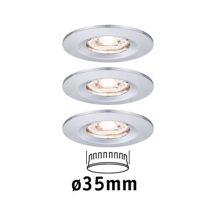 Paulmann 94303 - KOMPLEKTAS 3xLED/4W IP44 Įleidžiamas vonios šviestuvas COIN 230V