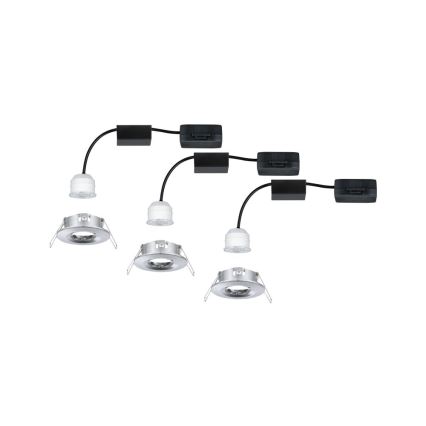 Paulmann 94303 - KOMPLEKTAS 3xLED/4W IP44 Įleidžiamas vonios šviestuvas COIN 230V