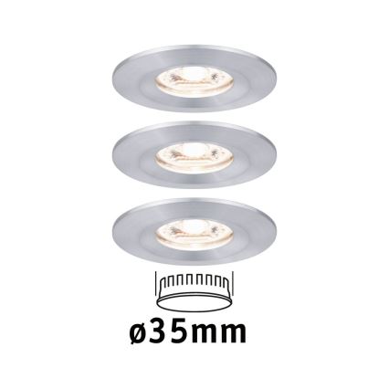 Paulmann 94305 - KOMPLEKTAS 3xLED/4W IP44 Įleidžiamas vonios šviestuvas NOVA 230V