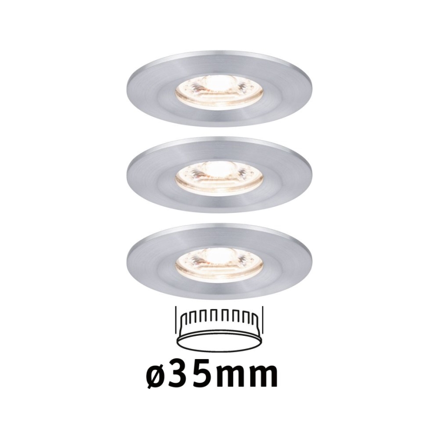 Paulmann 94305 - KOMPLEKTAS 3xLED/4W IP44 Įleidžiamas vonios šviestuvas NOVA 230V
