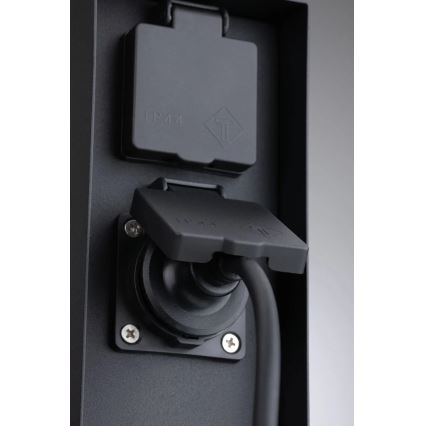 Paulmann 94313 - Lauko kištukinių lizdų stulpas RIO 4Z SCHUKO 230V IP44