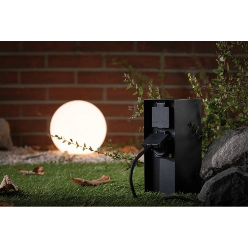Paulmann 94313 - Lauko kištukinis stulpelis RIO 4Z SCHUKO 230V IP44