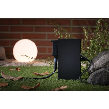 Paulmann 94313 - Lauko kištukinis stulpelis RIO 4Z SCHUKO 230V IP44