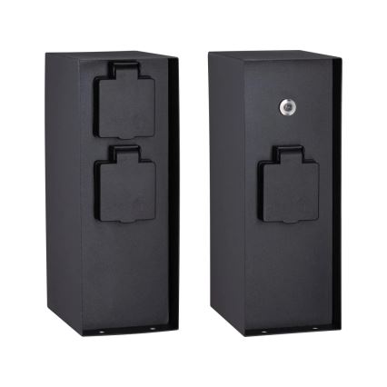 Paulmann 94315 -Lauko kištukinių lizdų stulpas su prieblandos jutikliu RIO 3Z SCHUKO 230V IP44